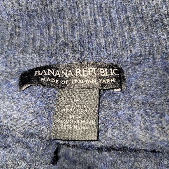 Banana Republic Men's wool blend pullover quarter size sweater Size Large - Picture 6 of 6